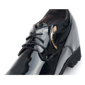 Black Patent Color Men Leather Shoes with Lace up (NX 444)